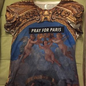 Pray for Paris Kanye West Cherub T-shirt